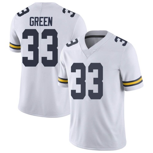 German Green Michigan Wolverines Youth NCAA #33 White Limited Brand Jordan College Stitched Football Jersey YZO6554DT